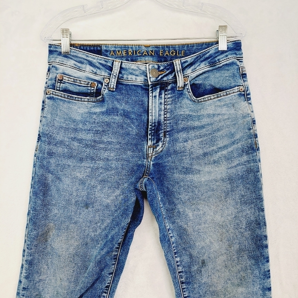 American Eagle Outfitters Blue Next Level Flex Skinny Slim Straight Jeans 3288